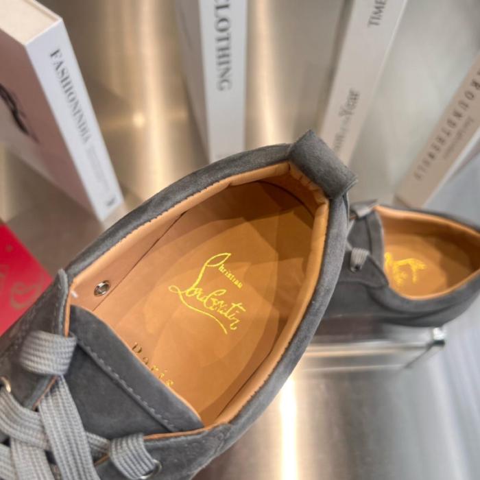 Christian Louboutin Junior Flat Spikes 'Grey'