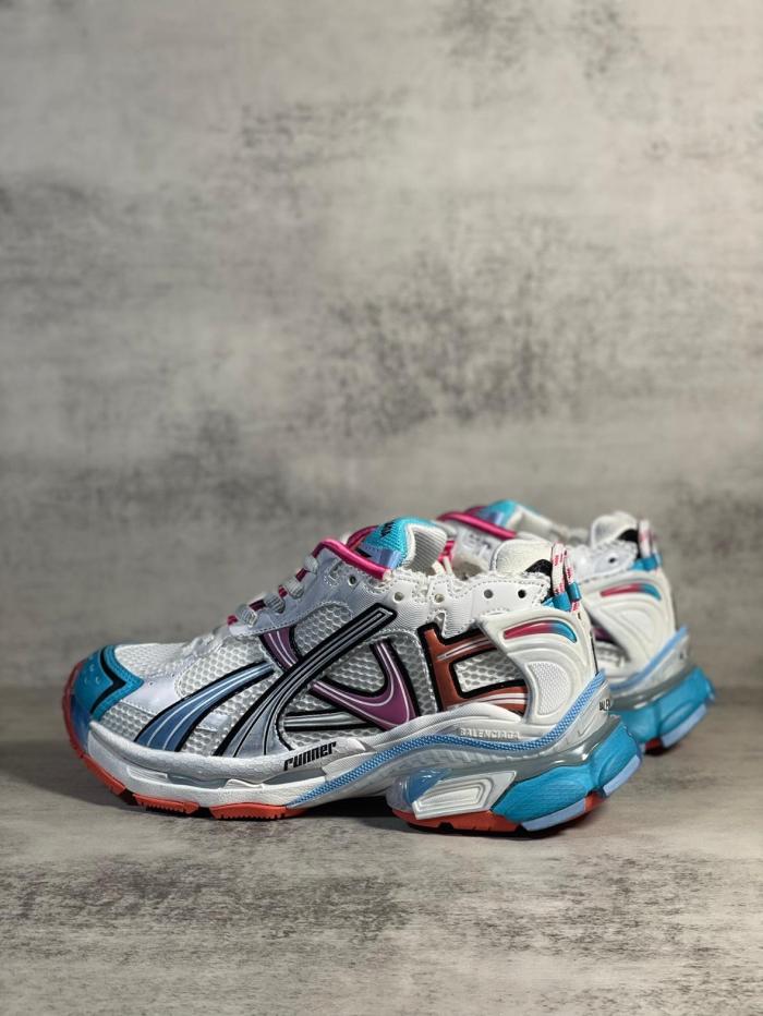 Balenciaga Runner Low Top Casual Shoes Women's Blue White