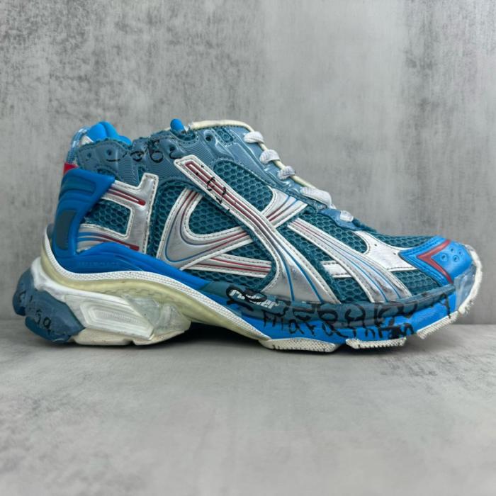 Balenciaga Runner Marathon Low Top Casual Shoes Men's Blue