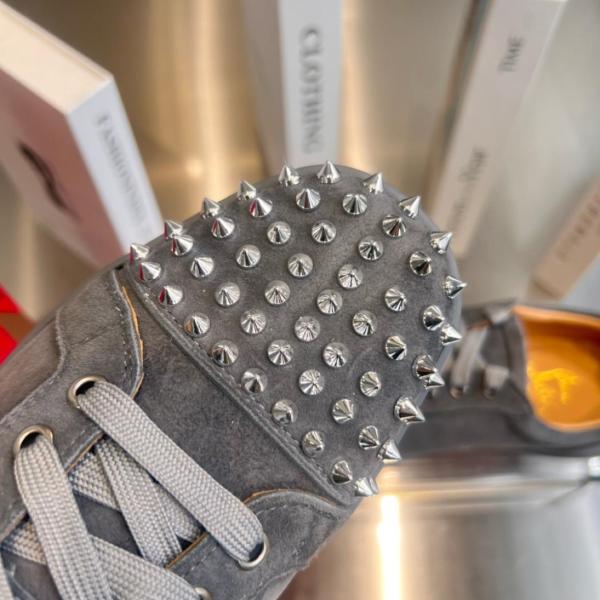 Christian Louboutin Junior Flat Spikes 'Grey'