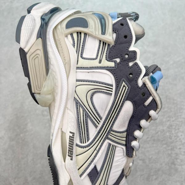 Balenciaga Runner Lace Up Sneakers White Black