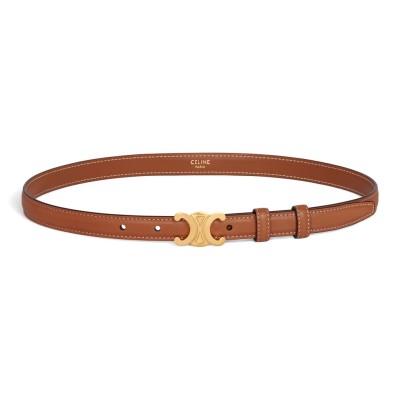 CELINE Small Triomphe Belt In Natural Calfskin 45AX63A7804LU Width 1.8cm 