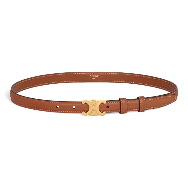 CELINE Small Triomphe Belt In Natural Calfskin 45AX63A7804LU Width 1.8cm 
