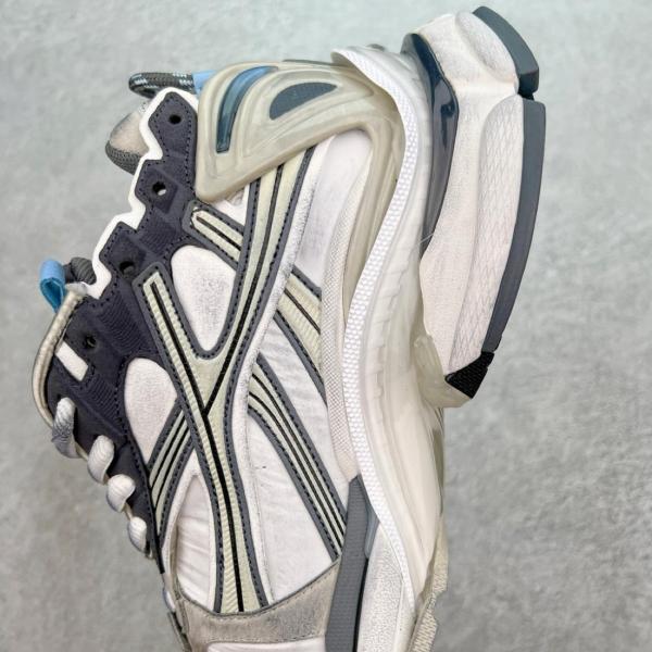 Balenciaga Runner Lace Up Sneakers White Black