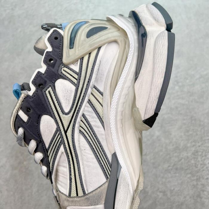 Balenciaga Runner Lace Up Sneakers White Black