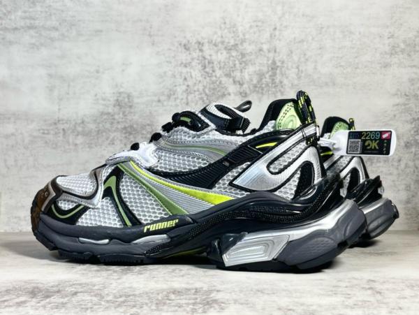 Balenciaga Runner 2 Lace Up Sneakers Silver