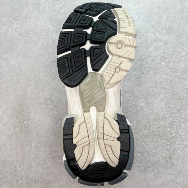 Balenciaga Runner Lace Up Sneakers White Black