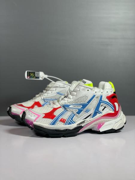 Balenciaga Runner Sneakers 'White Blue Red Mesh And Nylon'
