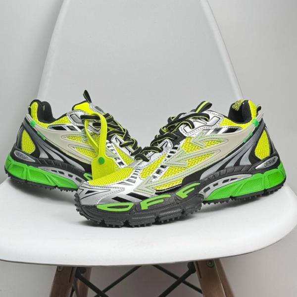 OFF-WHITE Be Right Back Lace Up Sneakers Green