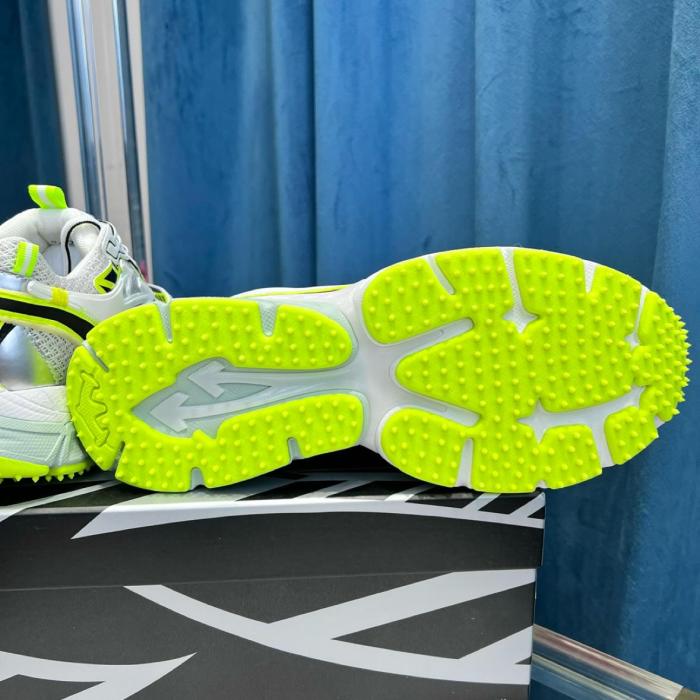 OFF-WHITE Be Right Back Round Toe Sneakers Fluorescent Yellow