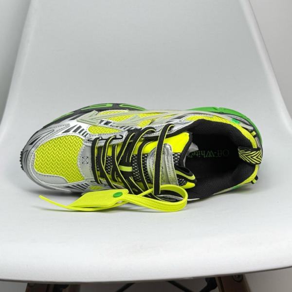 OFF-WHITE Be Right Back Lace Up Sneakers Green