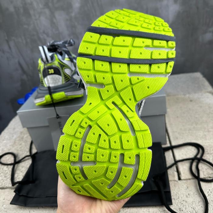 Balenciaga 3XL Lace-Up Sneakers Gray Green