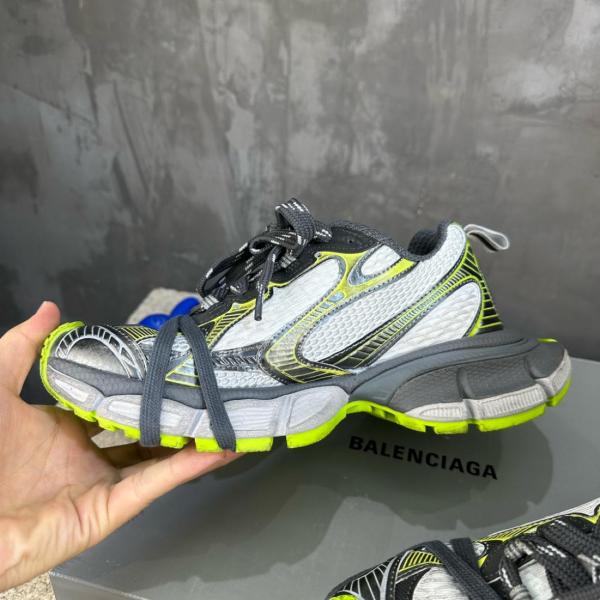 Balenciaga 3XL Lace-Up Sneakers Gray Green