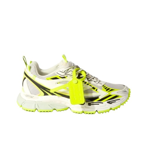 OFF-WHITE Be Right Back Round Toe Sneakers Fluorescent Yellow