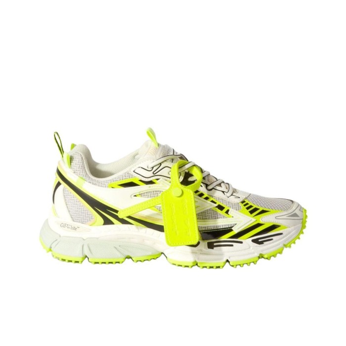 OFF-WHITE Be Right Back Round Toe Sneakers Fluorescent Yellow
