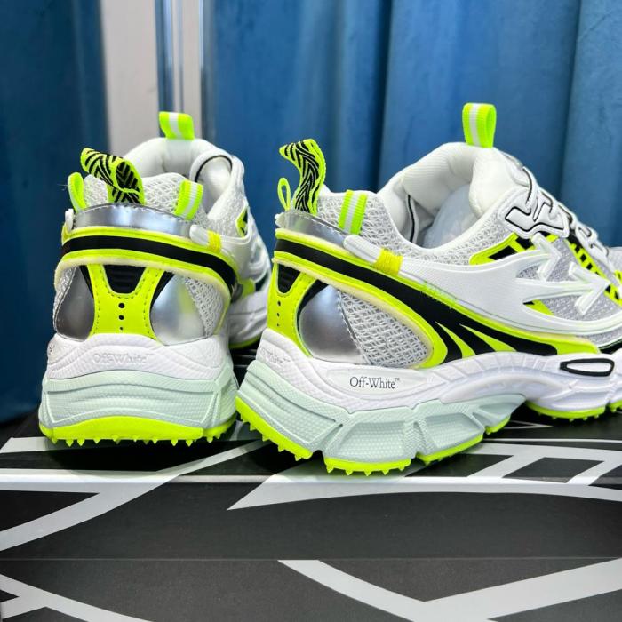OFF-WHITE Be Right Back Round Toe Sneakers Fluorescent Yellow