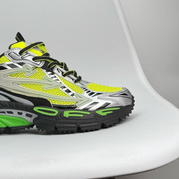 OFF-WHITE Be Right Back Lace Up Sneakers Green