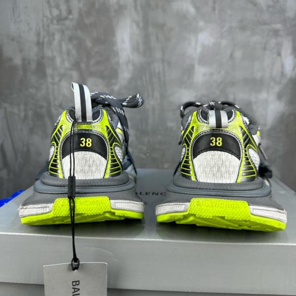 Balenciaga 3XL Lace-Up Sneakers Gray Green