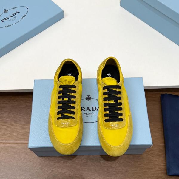 PRADA Collapse Low-Top Casual Shoes Men's Yellow