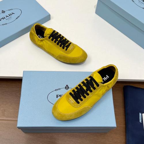 PRADA Collapse Low-Top Casual Shoes Men's Yellow