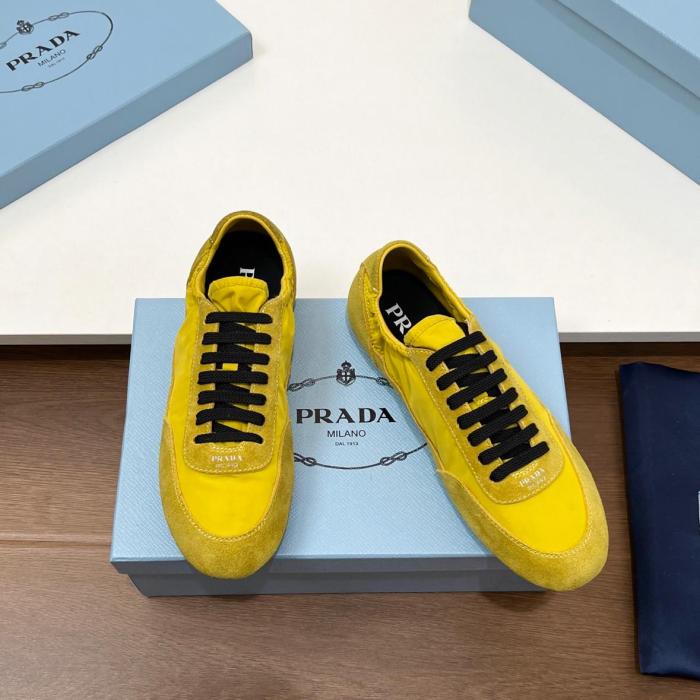 PRADA Collapse Low-Top Casual Shoes Men's Yellow