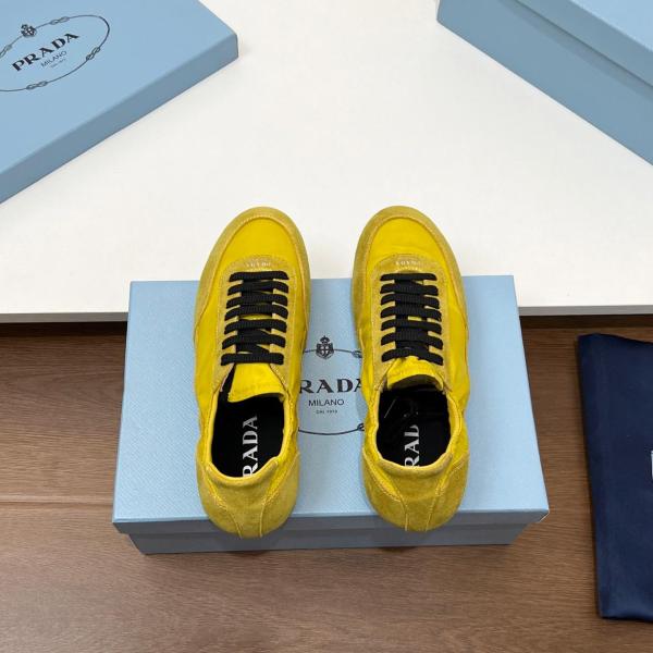 PRADA Collapse Low-Top Casual Shoes Men's Yellow