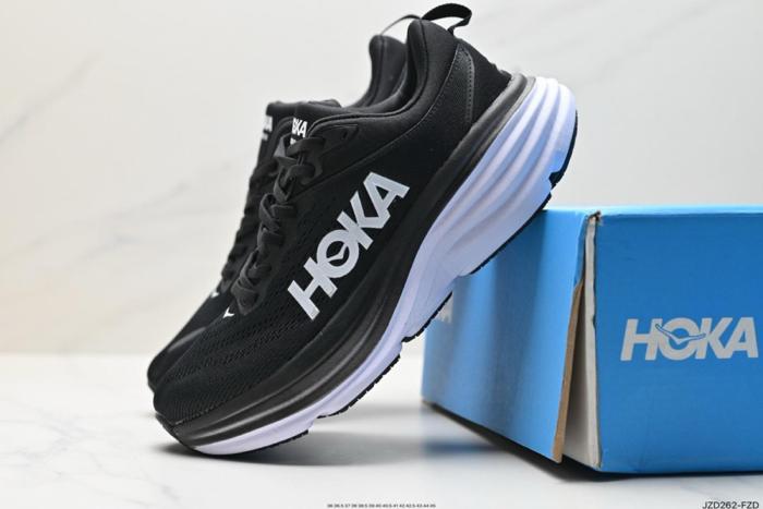 Hoka One One Bondi 8 Black White (Women's)