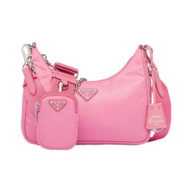 PRADA 2005 Shoulder Bag Begonia Pink 1BH204_R064_F0638_V_V9L size: 22*6*18 cm