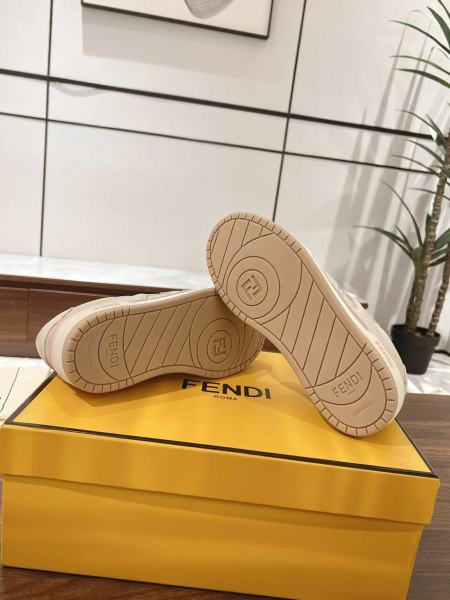 Fendi Match Low Tops Pink Suede