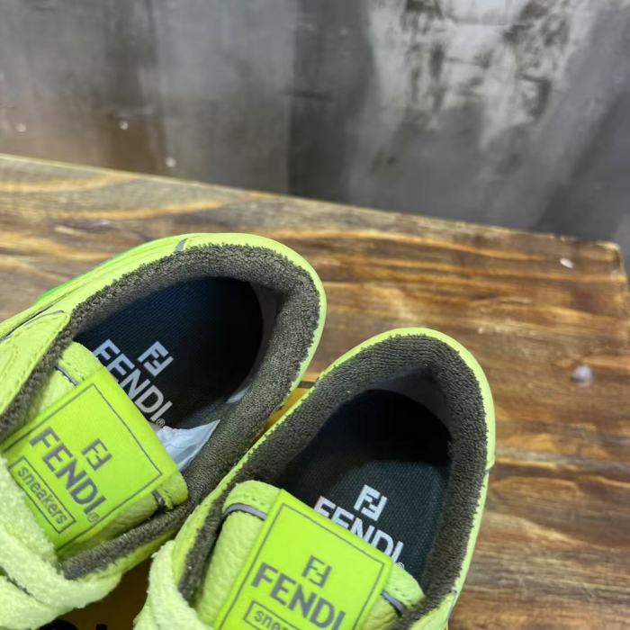 Fendi by Marc Jacobs Match Low-Tops Neon Yellow Leather