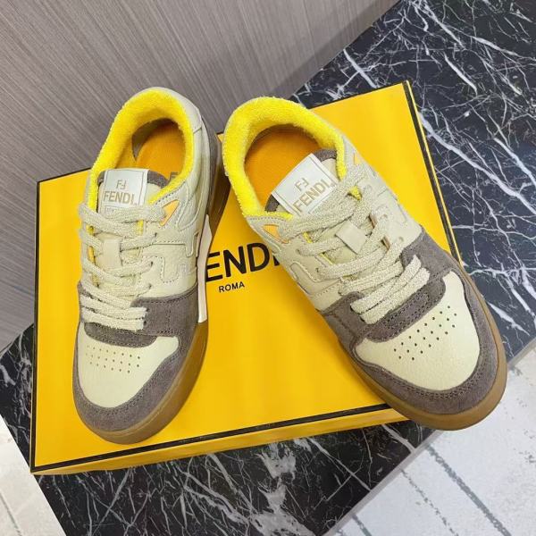 Fendi Match Low Tops Beige Gum Yellow (Women's)
