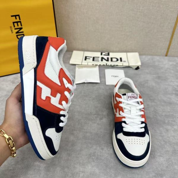 Fendi Match Navy Red Suede (Women's)