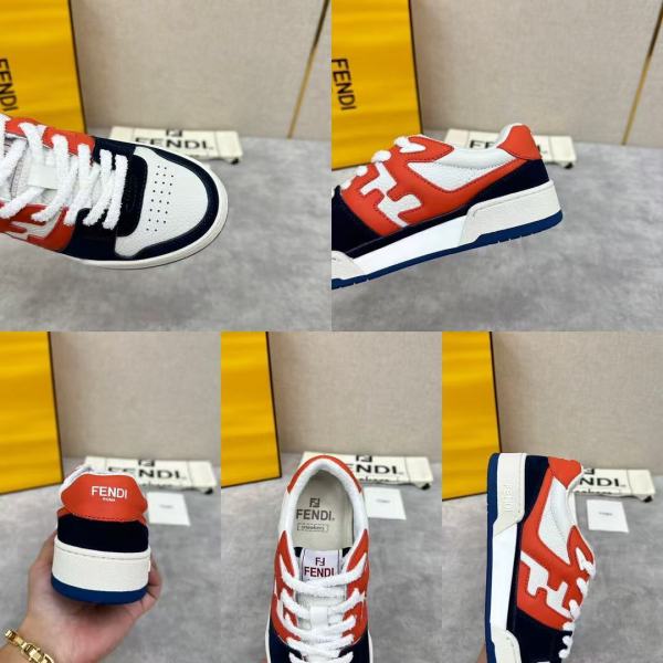 Fendi Match Navy Red Suede (Women's)