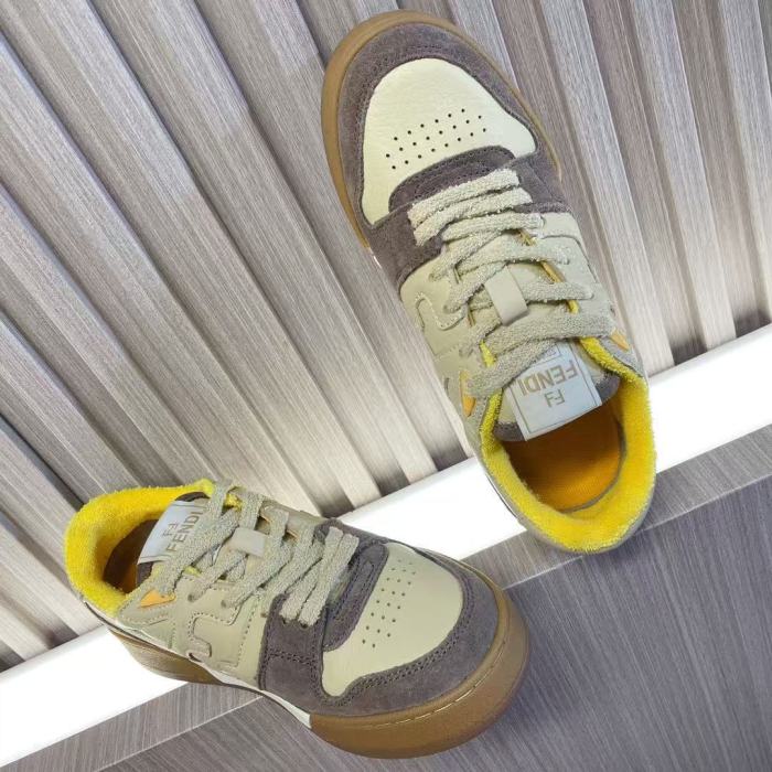 Fendi Match Low Tops Beige Gum Yellow (Women's)