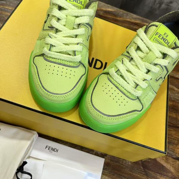 Fendi by Marc Jacobs Match Low-Tops Neon Yellow Leather