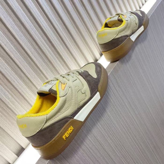 Fendi Match Low Tops Beige Gum Yellow (Women's)