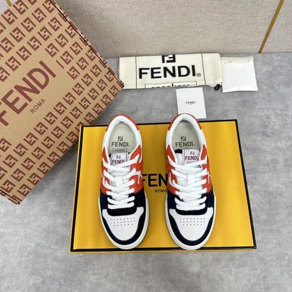Fendi Match Navy Red Suede (Women's)