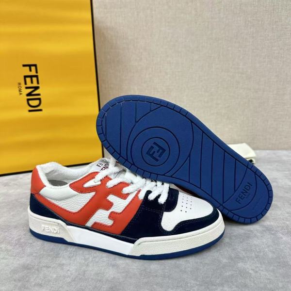 Fendi Match Navy Red Suede (Women's)
