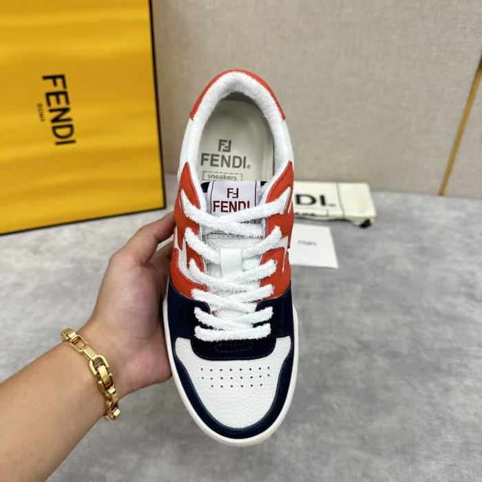 Fendi Match Navy Red Suede (Women's)