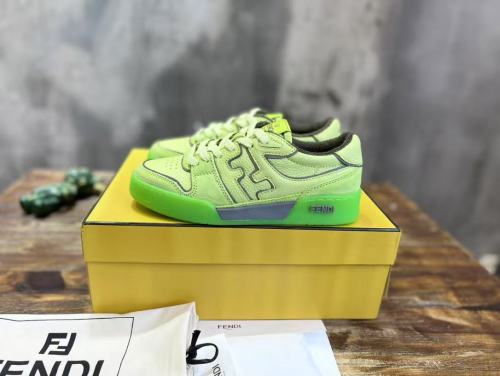 Fendi by Marc Jacobs Match Low-Tops Neon Yellow Leather