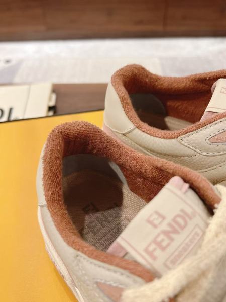 Fendi Match Low Tops Pink Suede
