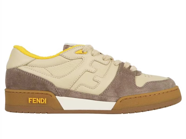 Fendi Match Low Tops Beige Gum Yellow (Women's)