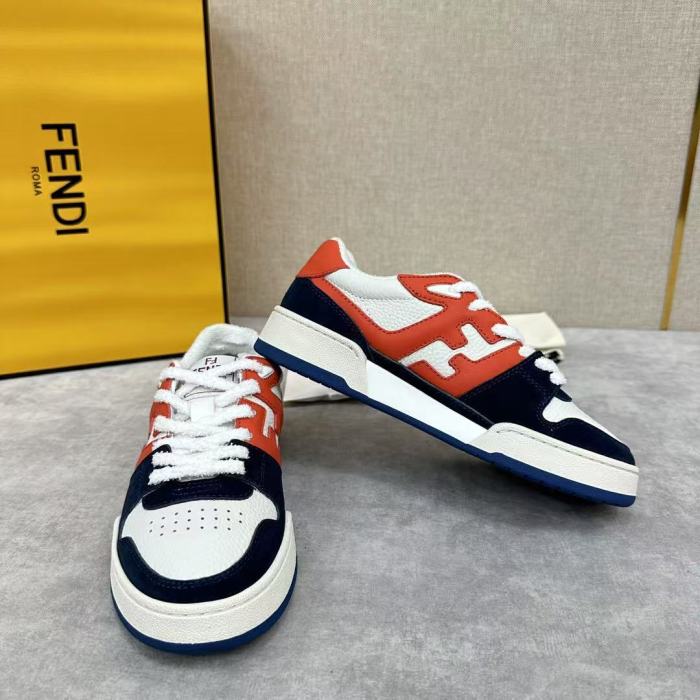 Fendi Match Navy Red Suede (Women's)
