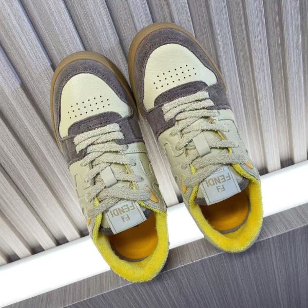 Fendi Match Low Tops Beige Gum Yellow (Women's)