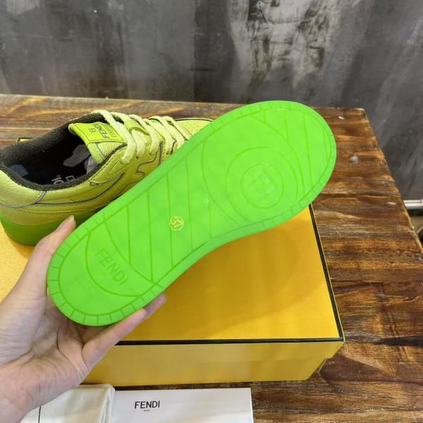 Fendi by Marc Jacobs Match Low-Tops Neon Yellow Leather
