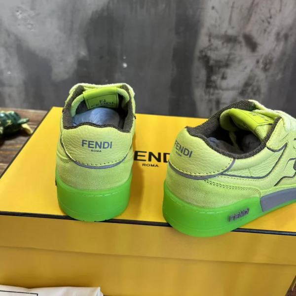 Fendi by Marc Jacobs Match Low-Tops Neon Yellow Leather