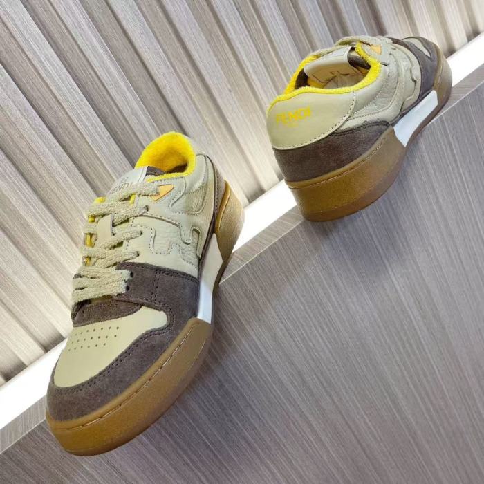 Fendi Match Low Tops Beige Gum Yellow (Women's)