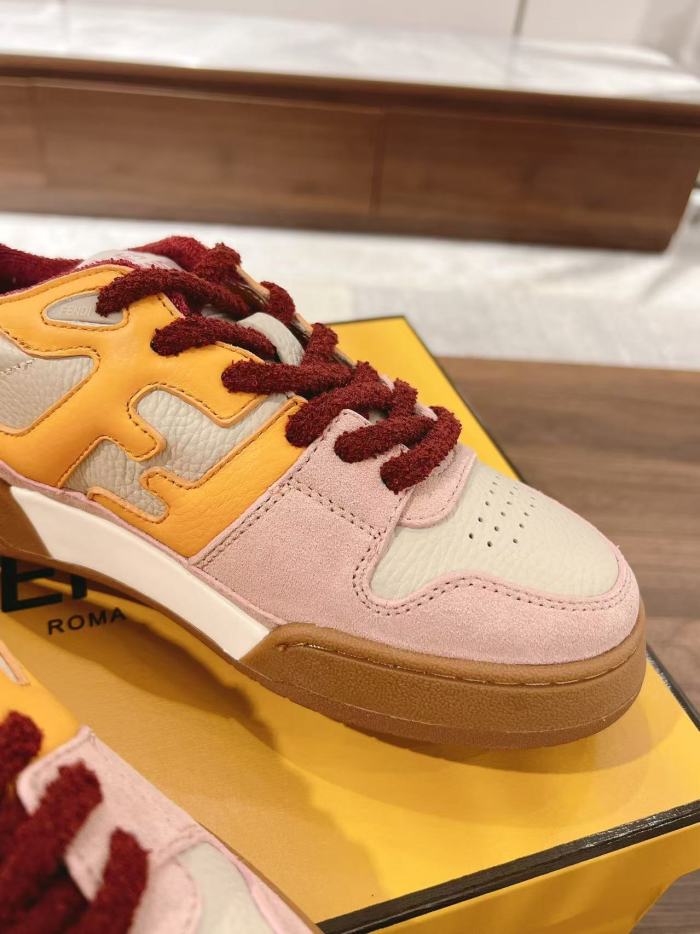 Fendi Match Pink Yellow Suede (Women's)