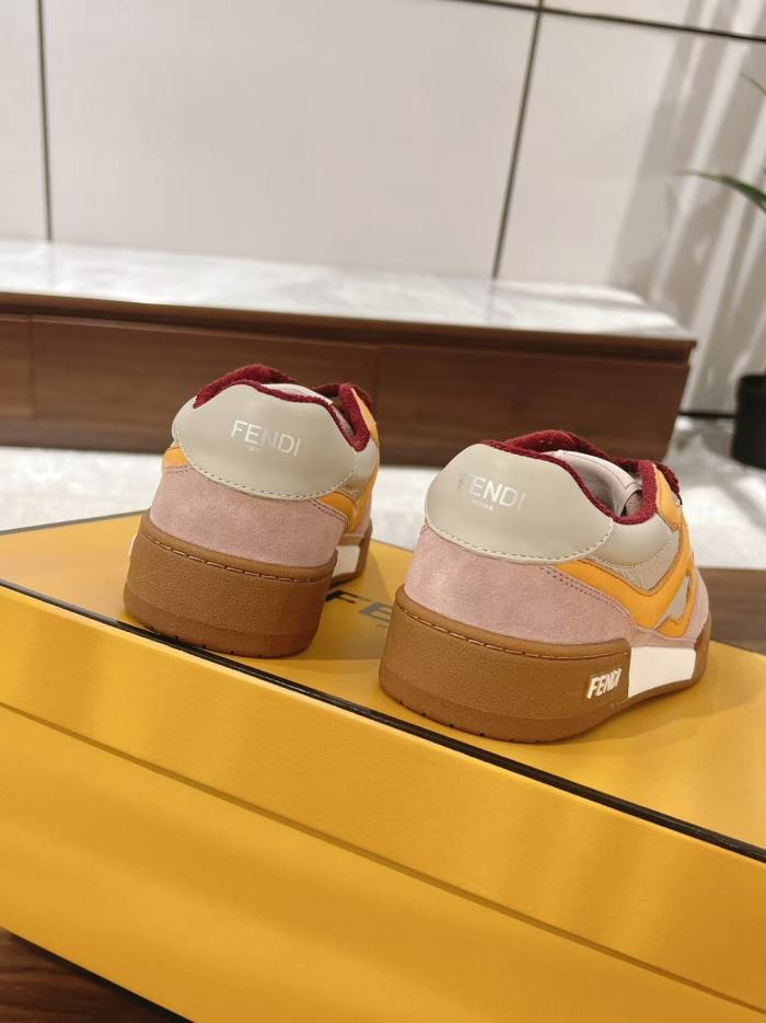 Fendi Match Pink Yellow Suede (Women's)