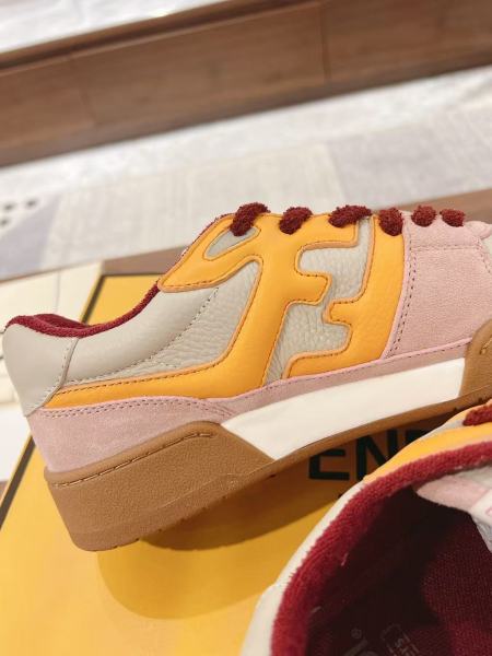 Fendi Match Pink Yellow Suede (Women's)